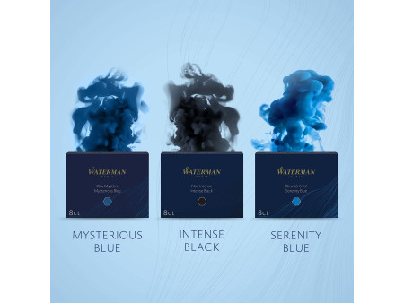 WATERMAN Cartouches d'encre longues, bleu mystère