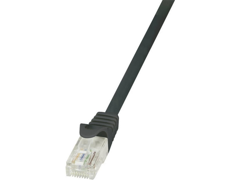 LogiLink Câble patch, Cat. 5e, U/UTP, 3,0 m, noir, gaine en