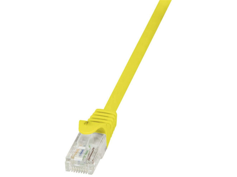 LogiLink Câble patch, Cat. 5e, U/UTP, 5,0 m, jaune, gaine en