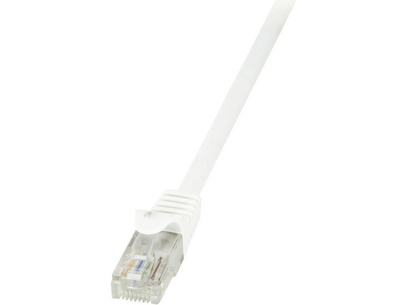 LogiLink Câble patch EconLine, Cat. 6, U/UTP, 0,5 m, blanc