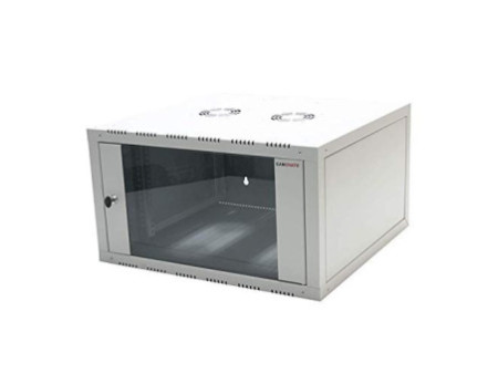 LogiLink Coffret mural 19', une pièce, 6 U, gris clair