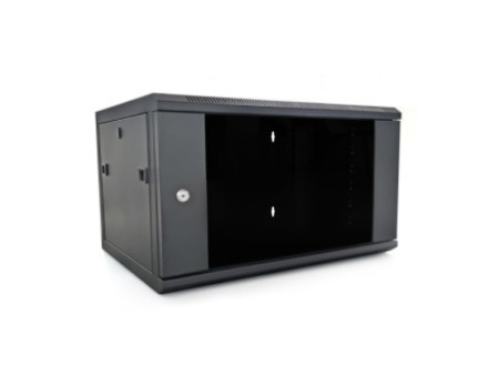 LogiLink Coffret mural 19', une pièce, 6 U, noir