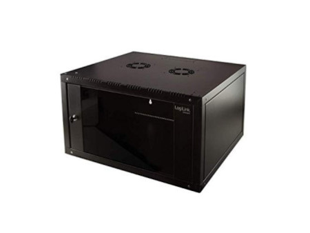 LogiLink Coffret mural 19', une pièce, 9 U, noir