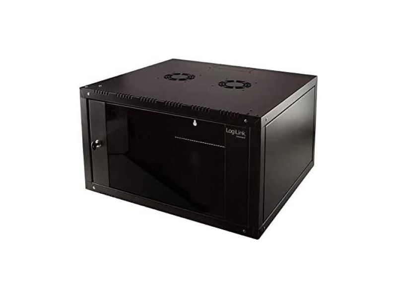 LogiLink Coffret mural 19', une pièce, 15 U, noir