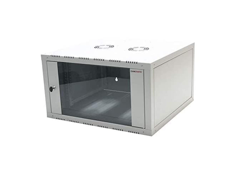 LogiLink Coffret mural 19', une pièce, 21 U, gris clair
