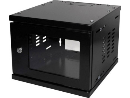 LogiLink Coffret mural 10' SoHo, monté, 4 U, noir
