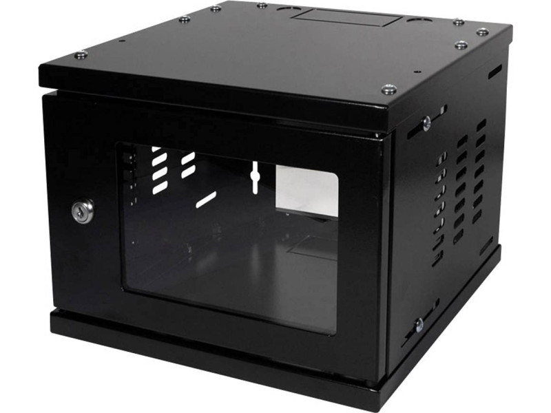 LogiLink Coffret mural 10' SoHo, monté, 4 U, noir