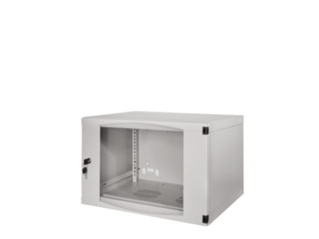 LogiLink Coffret mural 19', une pièce, 6 U, gris clair
