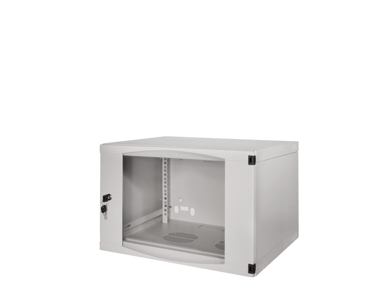 LogiLink Coffret mural 19', une pièce, 6 U, gris clair