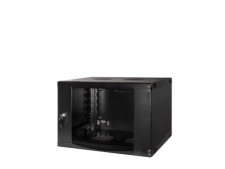 LogiLink Coffret mural 19', une pièce, 6 U, noir-gris