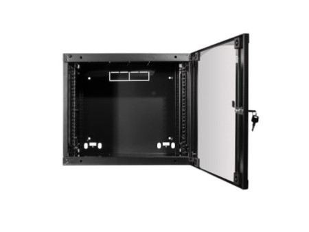 LogiLink Coffret mural 19', une pièce, 9 U, noir-gris