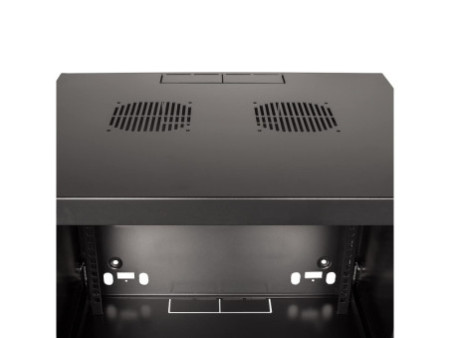 LogiLink Coffret mural 19', une pièce, 9 U, noir-gris