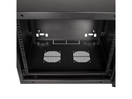LogiLink Coffret mural 19', une pièce, 9 U, noir-gris
