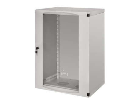 LogiLink Coffret mural 19', une pièce, 15 U, gris clair