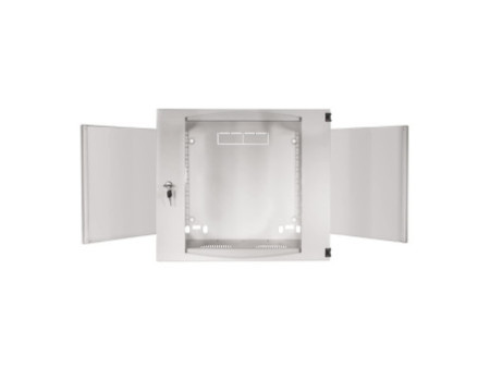 LogiLink Coffret mural 19', une pièce, 15 U, gris clair
