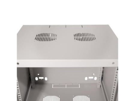 LogiLink Coffret mural 19', une pièce, 15 U, gris clair