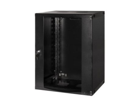 LogiLink Coffret mural 19', une pièce, 15 U, noir-gris
