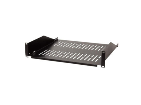 LogiLink Etagère 19', 2 U, montage fixe, (P)400 mm, noir