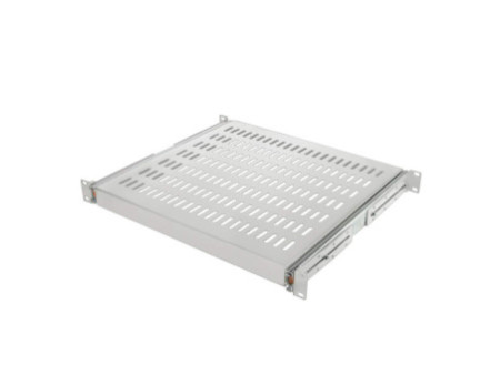 LogiLink Etagère 19', 1 U, téléscopique, (P)400 mm, gris