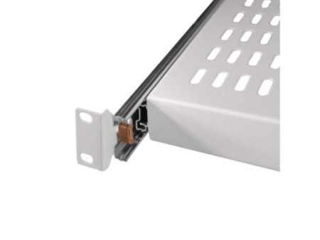 LogiLink Etagère 19', 1 U, téléscopique, (P)400 mm, gris