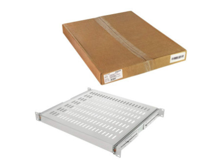 LogiLink Etagère 19', 1 U, téléscopique, (P)400 mm, gris