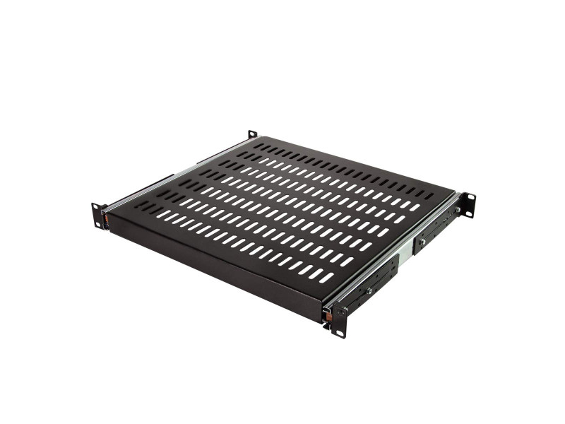 LogiLink Etagère 19', 1 U, téléscopique, (P)400 mm, noir