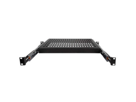LogiLink Etagère 19', 1 U, téléscopique, (P)400 mm, noir