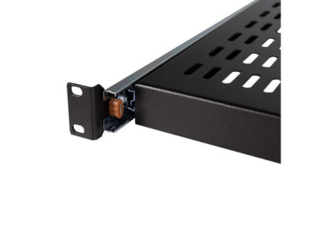 LogiLink Etagère 19', 1 U, téléscopique, (P)400 mm, noir