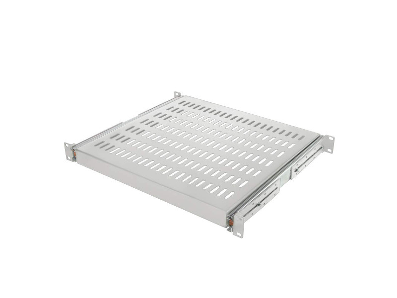 LogiLink Etagère 19', 1 U, téléscopique, (P)600 mm, gris
