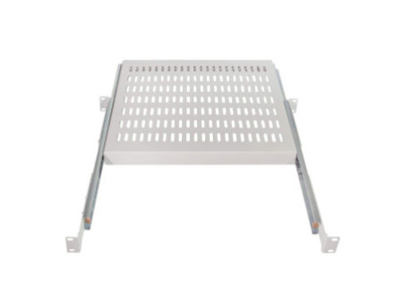 LogiLink Etagère 19', 1 U, téléscopique, (P)600 mm, gris