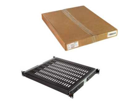 LogiLink Etagère 19', 1 U, téléscopique, (P)600 mm, noir