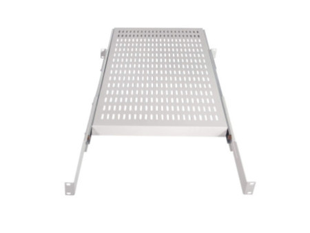 LogiLink Etagère 19', 1 U, téléscopique, (P)800 mm, gris