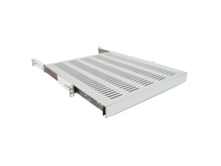 LogiLink Etagère 19', 1 U, téléscopique, (P)1.000 mm, gris
