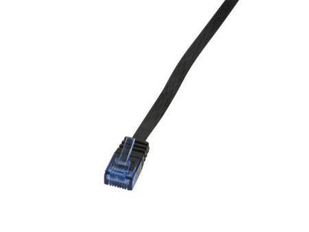 LogiLink Câble patch plat U/UTP, Cat. 5e, 3,0 m, noir
