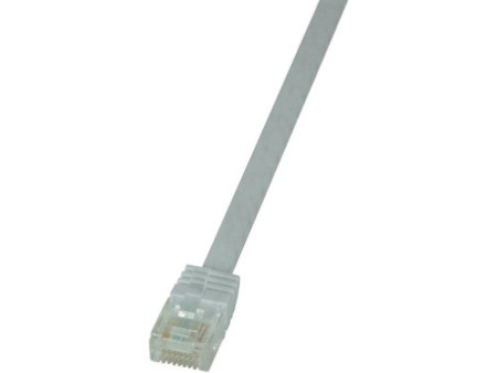 LogiLink Câble patch plat U/UTP, Cat.6, 0,5 m, blanc