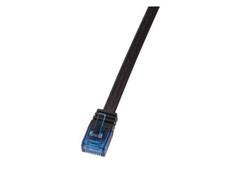 LogiLink Câble patch plat U/UTP, Cat. 6, 5,0 m, noir