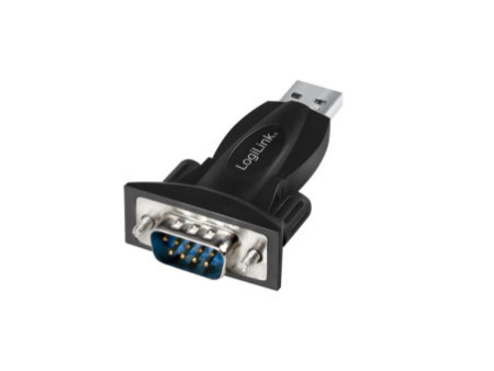 LogiLink Adaptateur USB 2.0 - RS232, noir