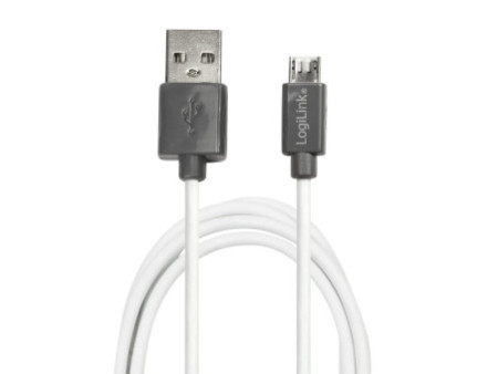 LogiLink Câble USB 2.0, USB A - micro USB B mâle, 1,8 m