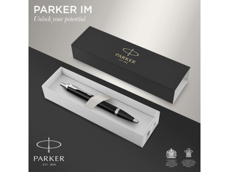 PARKER Stylo à bille rétractable IM Laque Noire C.T.
