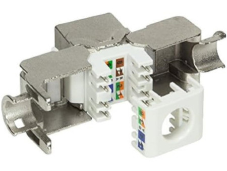 LogiLink Module keystone Cat.6A, classe EA, blindé, gris