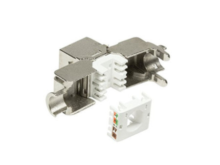 LogiLink Module Keystone Cat.6A, classe EA, blindé, gris
