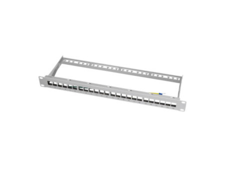 LogiLink Panneau de brassage Keystone 19', blindé, gris c