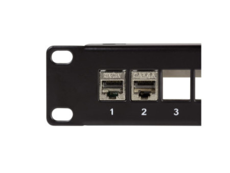 LogiLink Panneau de brassage Keystone 19', blindé, noir