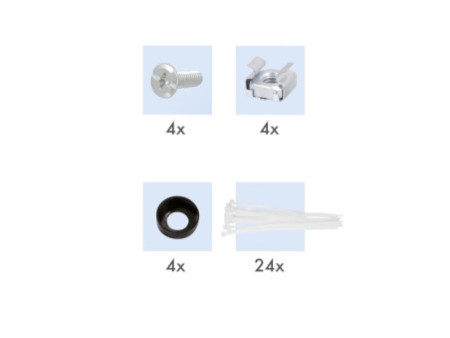 LogiLink Panneau de brassage Keystone 19', blindé, noir