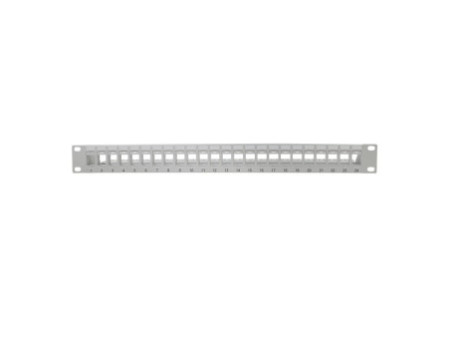LogiLink Panneau de brassage keystone 19', non blindé, gris