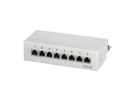 LogiLink Panneau de brassage de bureau, Cat.6A, 8 ports,
