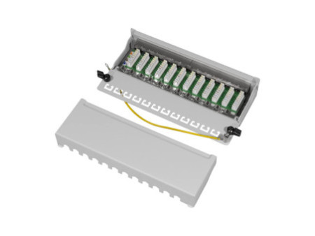 LogiLink Panneau de brassage de bureau Cat. 6A, 12 ports,