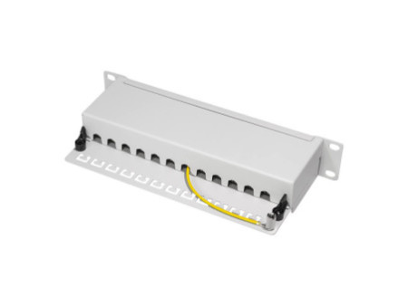 LogiLink Panneau de brassage 10' cat. 6A, 12 ports, gris