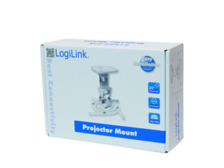 LogiLink Support de plafond pour vidéoprojecteur, blanc