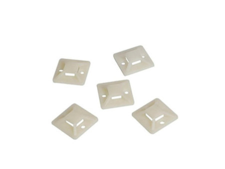 LogiLink Embases autoadhésives, 19 x 19 mm, nature